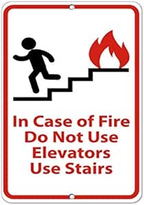 En caso de incendio no utilizar ascensores uso escaleras decorativo