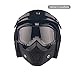 EnzoDate Motorcycle Dirt Bike ATV Goggles Mask Detachable Harley Style Protect Padding Helmet Sunglasses Road Riding UV Motorbike Glasses