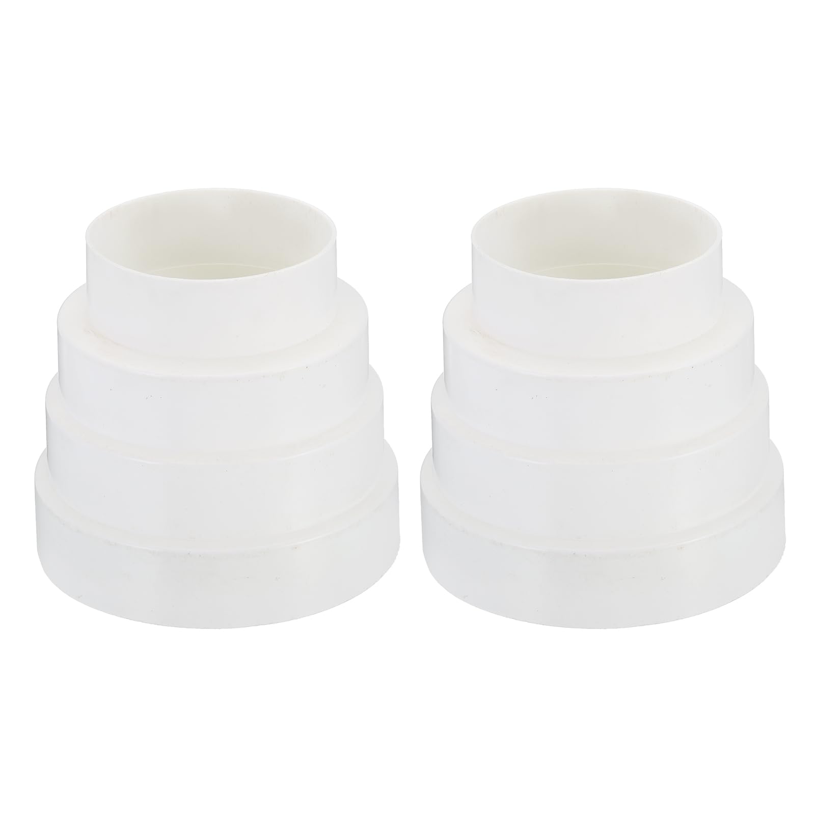 PATIKIL 5" to 3" Duct Reducer, 2 Pack Duct Connector Ducting Inline Adapter Increaser ABS Plastic Vent for HVAC Heating Cooling Air Ventilation (120-80mm)