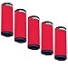 BlueCosto (Red, 5-Pack) Soft Neoprene Luggage Handle Wraps Grips Suitcase Identifier Tags