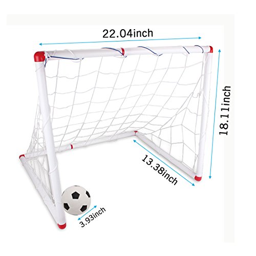 RuiyiF Soccer Goal Net for Toddlers Kids Includes Goal with Net Mini Soccer Ball Hand Pump Indoor Outdoor