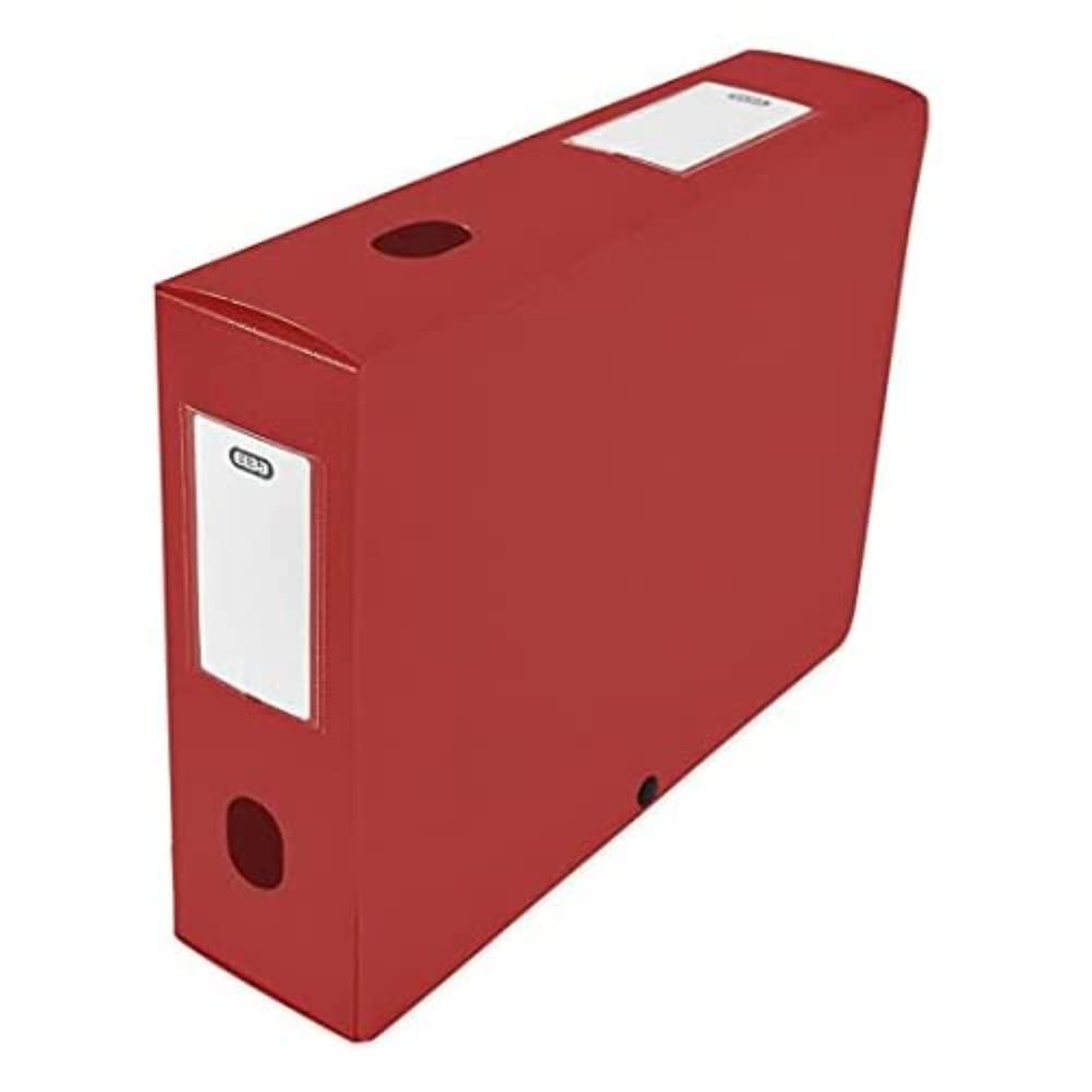 Elba Box File Opaque Self 80 mm Spine Polypropylene 24 x 32 cm Red