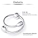 Ftovosyo Non-Piercing Nipplerings for Women Adjustable Fake Nipple Rings Piercings Stainless Steel Faux Nipple Jewelry 8PCS Silver-Tone Black Rose Gold