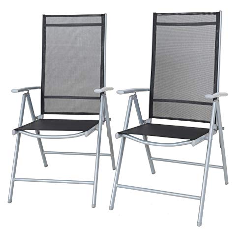 Chicreat Campingklappstühle mit Polsterung, Silber/Grau (2er-Pack) – Bild 3