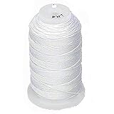 Simply Silk Beading Thread Size D White 0.012 Inch 0.34mm Spool 260 Yards for Stringing Weaving Knotting