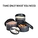 BlenderBottle Shaker Bottle with Pill Organizer and Storage for Protein Powder ProStak System, 22-Ounce, Pebble Grey