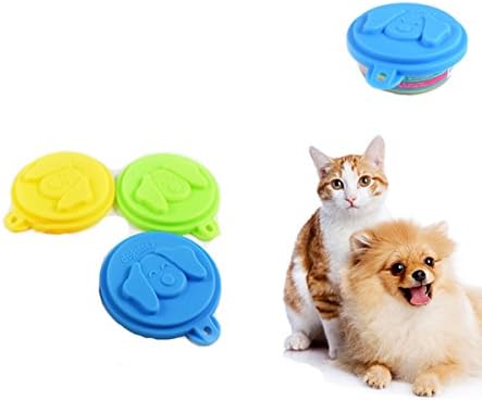 WORDERFUL Dog Can Covers Pet Food Can Lids 3-pack Silicone Cat Can Tops