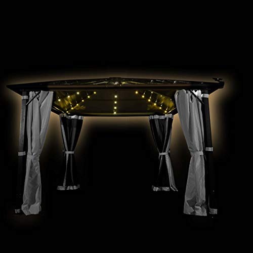 BRAST Alu Pavillon Summerdream | viele Modelle & Farben | Größen 3x3m 3x4m | Moskitonetz + LED | TÜV geprüft… – Bild 4