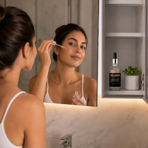 Cellsense Sérum Facial Rejuvenescedor Cell Sense Tecnologia Dermohacking Anti-idade Hidratação Pele Uniforme Textura Leve Rápida Absorção Cuidados Faciais Diário 30ml