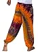 Treasures of Thailand Real Tie Dye Pants Unisex Harem Hippy Beach Casual Wear Orange