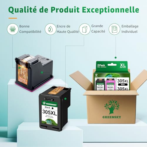 305 305XL Compatible Cartridge HP 305 XL for HP DeskJet 2700 2722e 2723e 2820e 4100 4110 4120 for HP Envy 6032e 6020e 6000e 6000 Envy Pro 6420 6430 64322 305 Ink XL Color Black