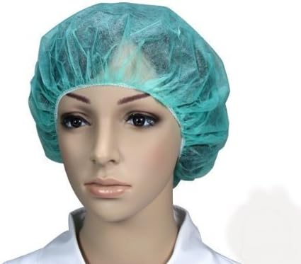 Med Comfort - 100 x Surgical Caps, Colour: Green