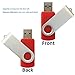 Enfain Red USB Flash Drive 16GB USB2.0 Memory Stick 10 PCS Thumb Drive Bulk Jump Drive Zip Drives, with Led Indicator, Plus 12 Removable Mark Labels (16 GB, Red, 10 Pack)