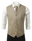 IDARBI for MEN 3 Pieces Set Solid Formal Tuxedo Vest Set (XS~4XL Size Available)