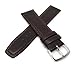 JP Leatherworks Mens Genuine Italian Leather Watchband Brown 19mm Watch Band