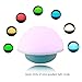Touch Sensor Night Light for Baby MECO Mushroom Design Color Changing LED Nightlight Touch Sensitive Multicolor Bedside Tumbler Lamp for Kids Bedroom (Blue)