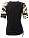 CLOVERY Women's Short Sleeve Top Raglan Floral Printed T-Shirt