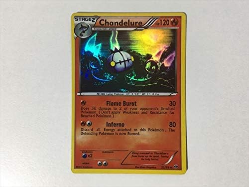 Amazon U228ポケモン カード 英語版 海外 Handelure シャンデラ 99 キラ 折れ おもちゃ ホビー