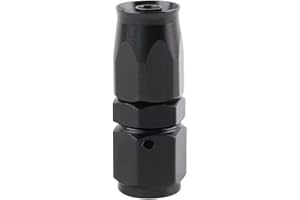 VVORHSBELL 4AN Hose End Fitting Straight Swivel Aluminum Black Oil Fuel Gas Hose End Fitting