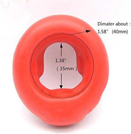 Red Man’s Toy Delay Ring Silicone Massage Ring,Dia 1.58inch/40mm