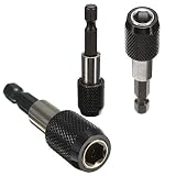 Yakamoz Pack of 3 Pieces 1/4 Inch Hex Shank Magnetic Extension Chuck Adapter Quick Release Bar Socket Screwdriver Bit Holder