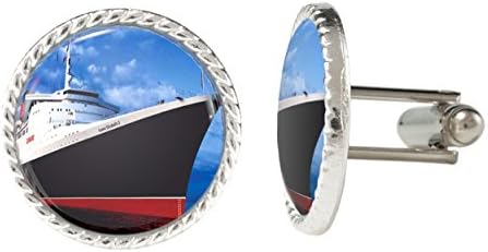 Queen Elizabeth 2 Cruise Ship Cuff Links