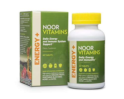 NoorVitamins ENERGY+ Multivitamin with Organic Fruits, Vegetables, Black Seed, Honey and Dates...