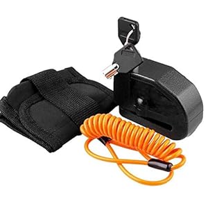 Vespa-slot, gehard metaal, draagbaar, diefstalbeveiliging, voor fiets, motorfiets, zwart