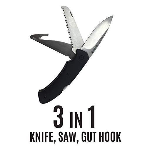 TreeHopper 3 in 1 Field Dress Knife. Includes Knife, Bone Saw, and Gut