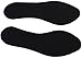 Wool Flat Shoe Insert for Sandals & Sockless Shoes, Comfortable Shoe Insoles with Sweat-Absorbent Natural Fiber & Non-Slip Silicone Grip, Narrow-Cut Shoe Inserts for Women, Black, Size 38 - SoxsolS