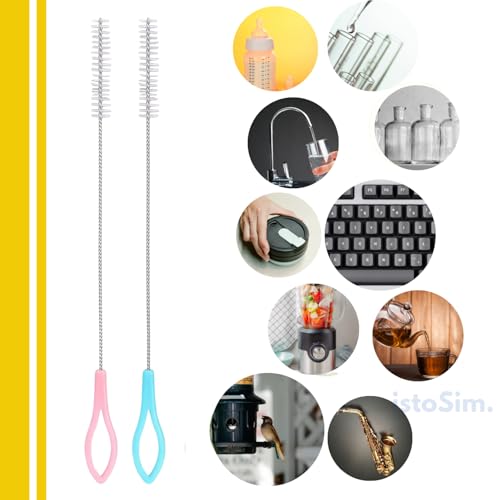 Escova para Canudo, 6 unidades - Escovinha para Limpeza de Canudos Reutilizáveis, Copos com Canudinho e Squeeze