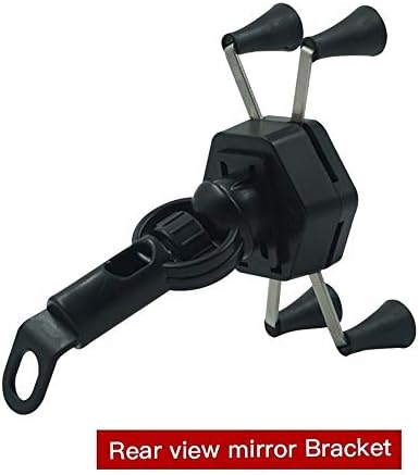 Cyclist store Motorcycle Rear View Mirror Mobile Phone Holder Moto Motorbike Handlebar Bracket Stand Support For IPhone Xs Max XR X 8 GPS (Color : Rear view mirror bracket)