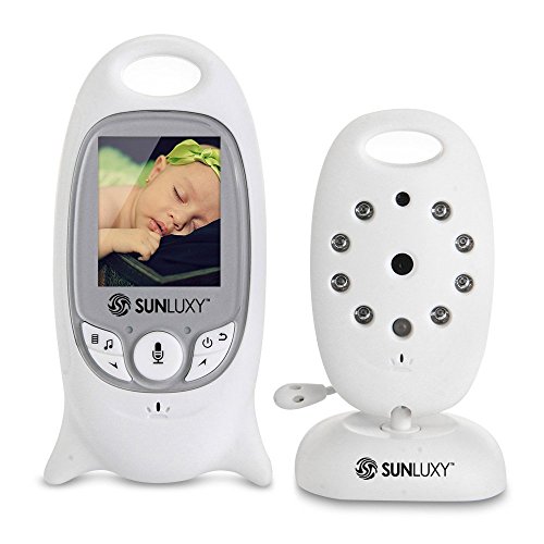 SUNLUXY® 2 Inch Color LCD Wireless Digital Video Baby Monitor Security Camera, Temperature Monitoring, 2 Way Talk with Infrared Night Vision