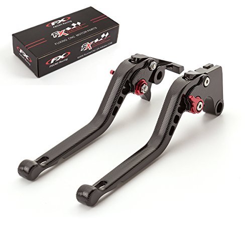 FXCNCRacing Motorcycle 3D Texture Billet Long Adjustable Brake Clutch Levers Compatible with TUONO/R 03-10,CAPANORD 1200/Rally 14-17,DORSODURO 1200 11-16,MS4/MS4R 01-06,GT 1000 06-10