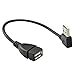 UCEC USB 2.0 Extension Cable - Left Angle A Male to Female - 0.7 Feet (20cm)