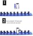 MLTOOLS Socket Organizer - 90 Pieces Universal Twist-Lock Clips to Fit 1/4