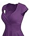 Bbonlinedress Women Short 1950s Retro Vintage Cocktail Party Swing Dresses Purple XL