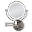 Zadro Satin Nickel Tri-Optics Vanity Mirror - 8X/3X/1X Magnification, Oval, Adjustable Head - View #7
