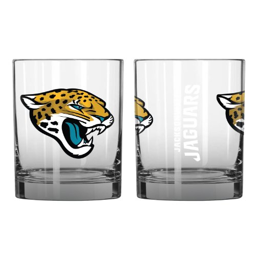 NFL Jacksonville Jaguars Elite Rocks Glass, 14-ounce, 2-Pack