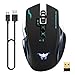 Wireless Mouse-Combatwing Gaming Mouse with Professional Ergonomic and Built-in Battery,Rechargeable Optical Gaming Mice with USB Nano Receiver for PC Laptop Computer Mac(above 10.4)，4 Adjustable DPI