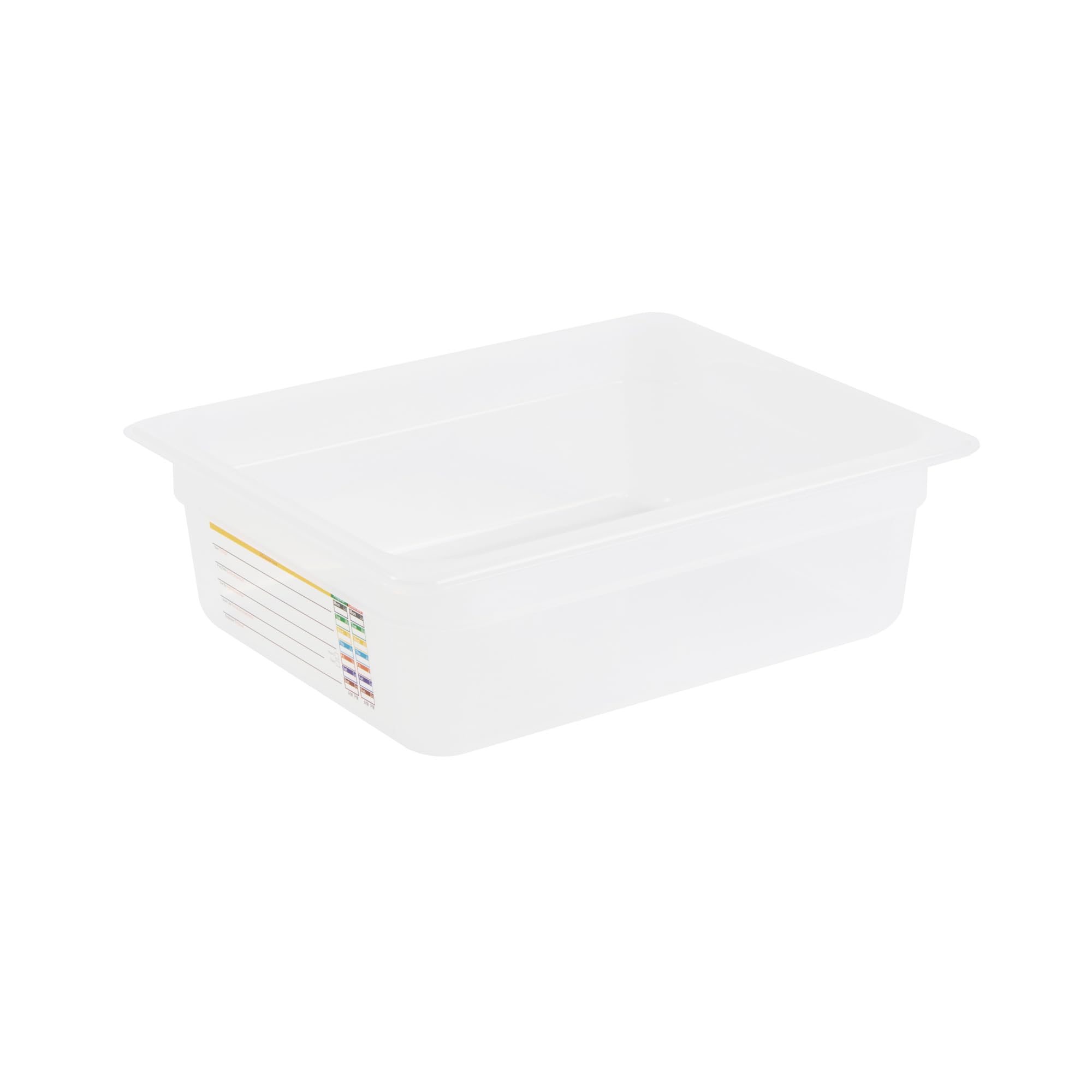 Photo 1 of ***NO LID*** Restaurantware Food Storage Container 1 Pack of 12.7 x 10.3 x 3.9 Inches Plastic Stackable Storage Box White Reusable Label Container Dishwasher Safe For Restaurants And Kitchens
