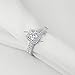 Newshe Wedding Rings for Women Engagement Set AAA Cz 1.6ct Round 925 Sterling Silver White Size 5-10