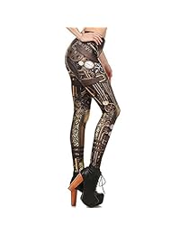Leggings elásticos sin costuras con estampado 3D para dama