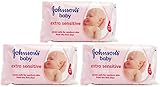 Johnson's Baby Skincare Wipes, Extra Sensitive, Fragrance Free, 56 Count (Pack of 3)