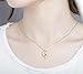 S.Leaf Cat Moon Necklace Sterling Silver Cat and Moon Collar Necklace (Silver and Gold)
