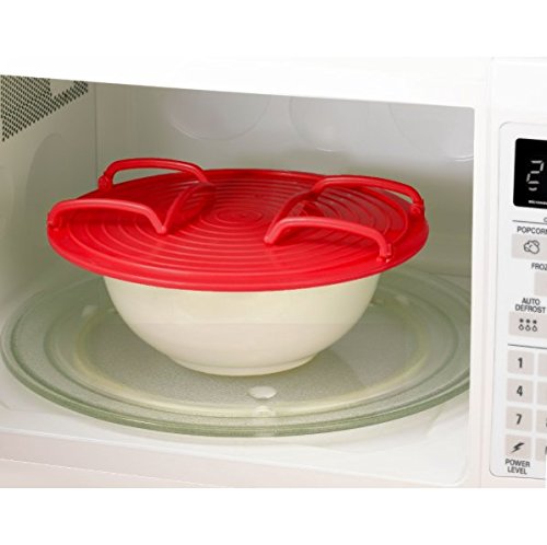 4 in 1 microwave plastic stand, it's a tray, a plastic stacker a lid and a cooling rack