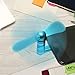 YAFAN Phone Fan, Portable Aluminum Alloy Shell Cell Phone Fan Plugs Mini Cooler Rotating Fan Compatible with iPhone (Light Blue)