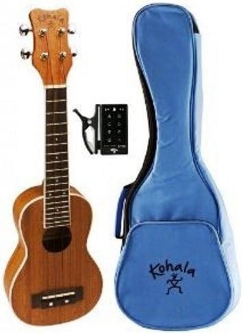 Kohala Soprano Ukulele Bundle Pack - Gig Bag and Tuner Included
