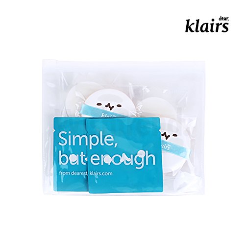 [KLAIRS] Mochi BB Cushion Refill Kit, 2 refill pouch, 2 sponges, 2 puffs