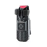 RIGID TQ Case for Generation 7 C-A-T Tourniquet, Belt (Tek-Lok) Attachment. Fits Generation 7 and Previous Versions of the CAT Tourniquet (Tourniquet Not Included) (Basketweave Black with Gray Cross)